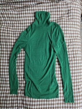 COS Wool Green Turtleneck Women's Sweater